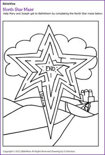 Christian christmas maze for kids